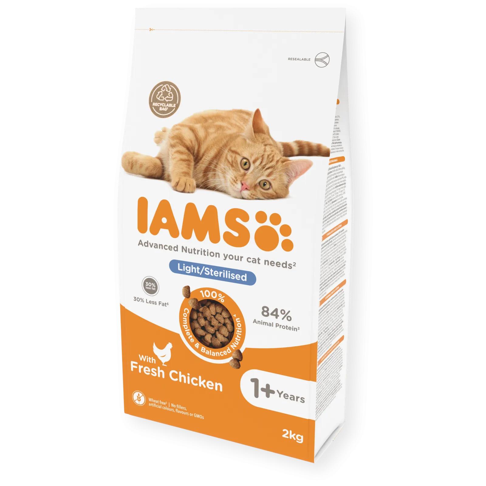 Iams Dry Cat Food Light in fat/Sterilised Adult Fresh Chicken