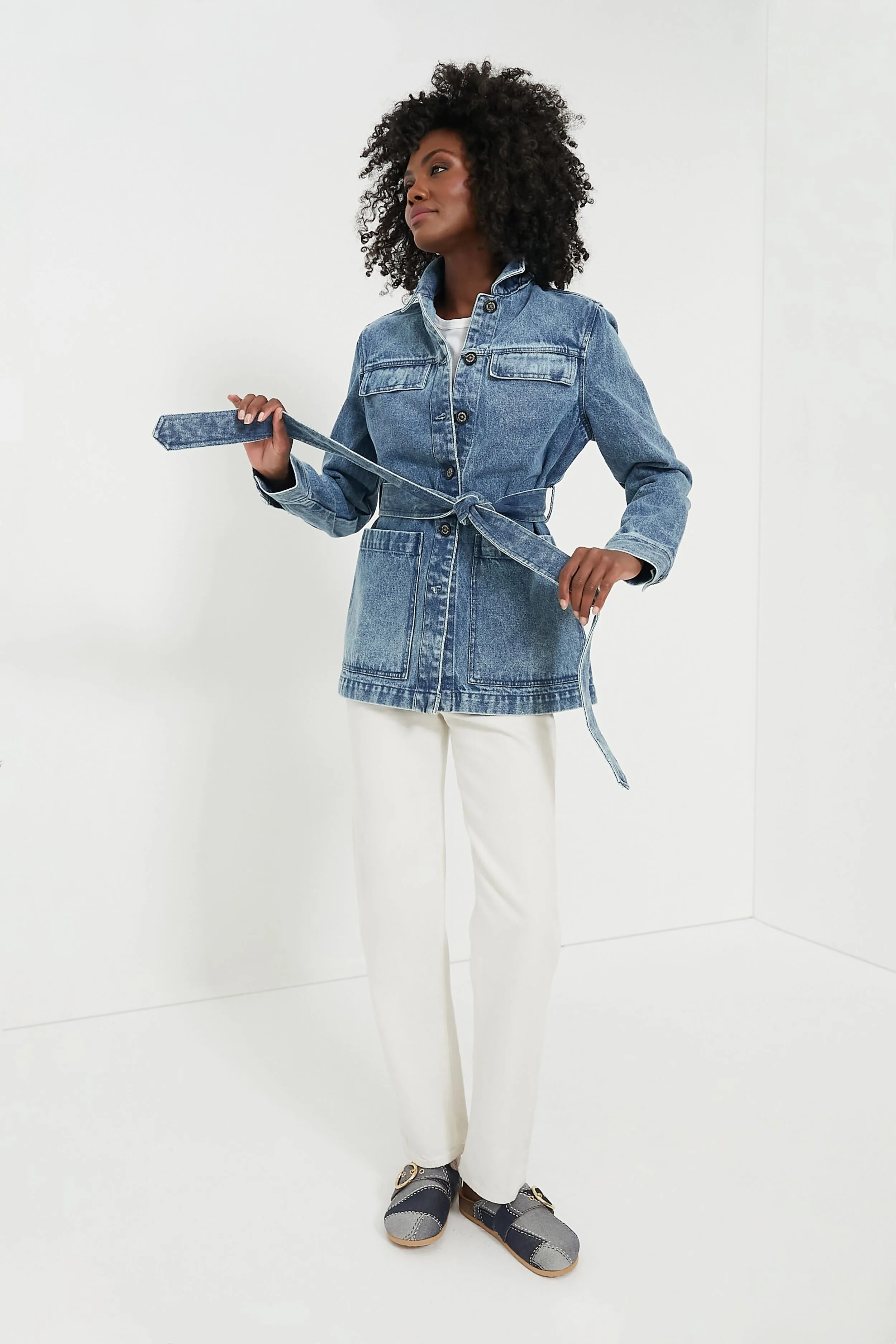 Indigo Chambray Macy Overshirt