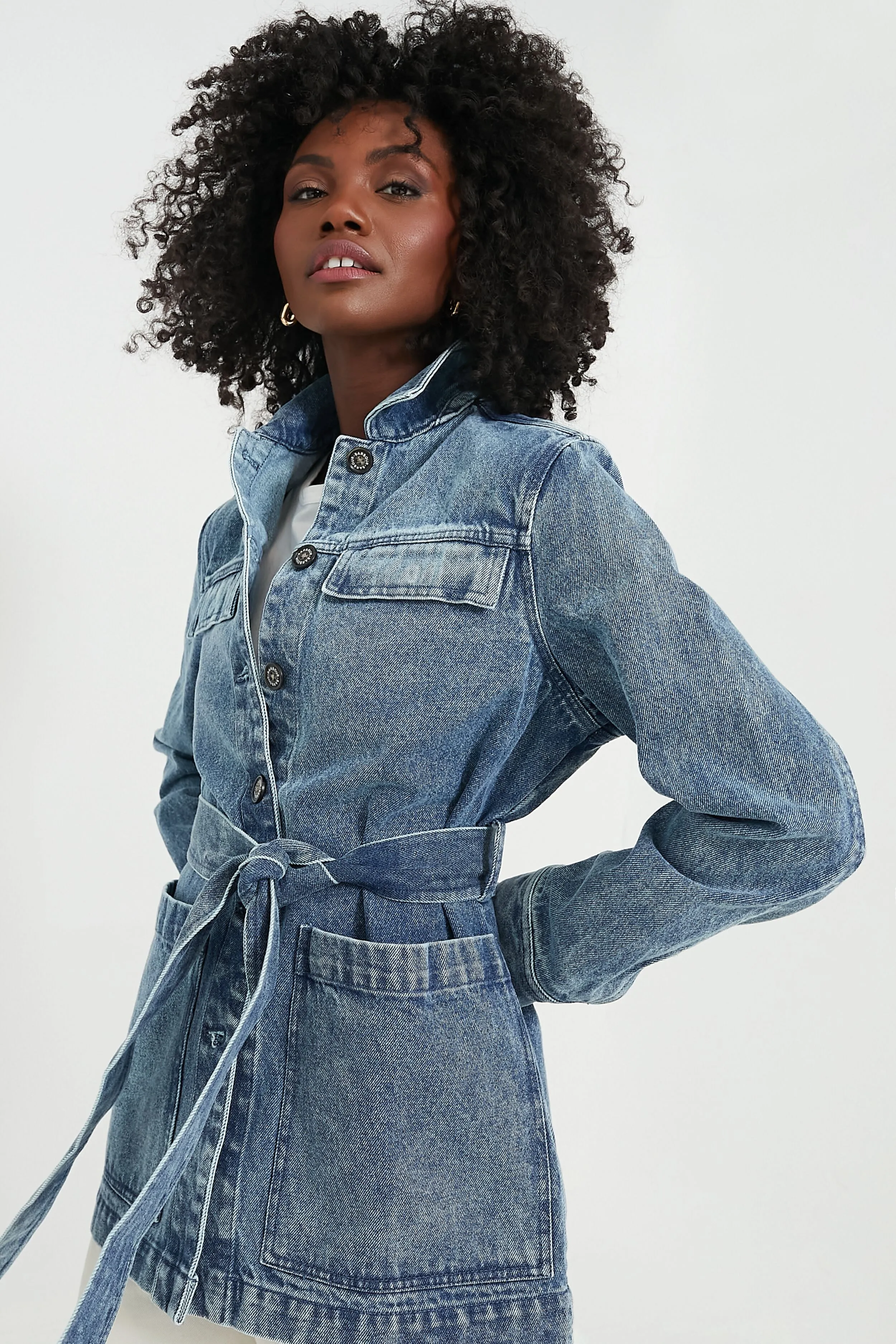 Indigo Chambray Macy Overshirt