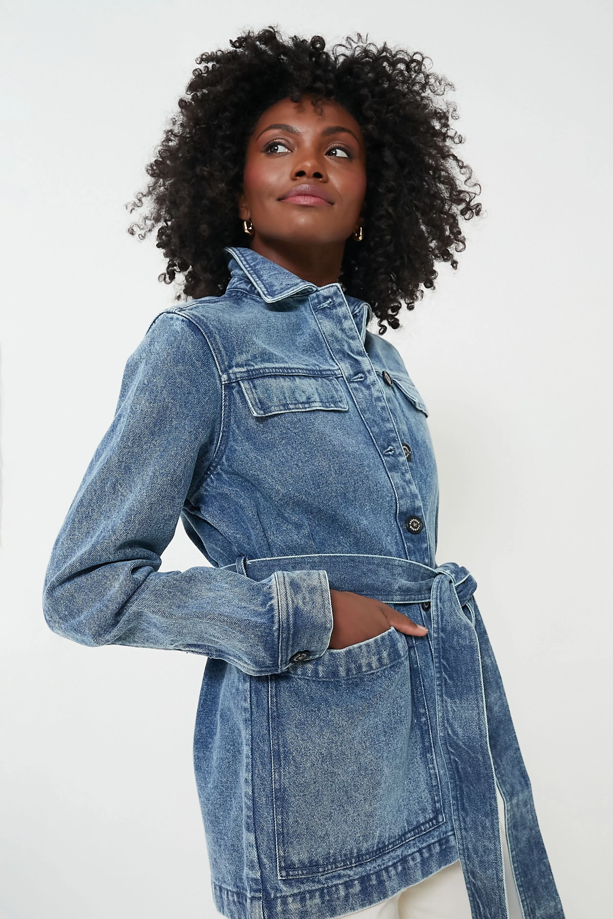 Indigo Chambray Macy Overshirt