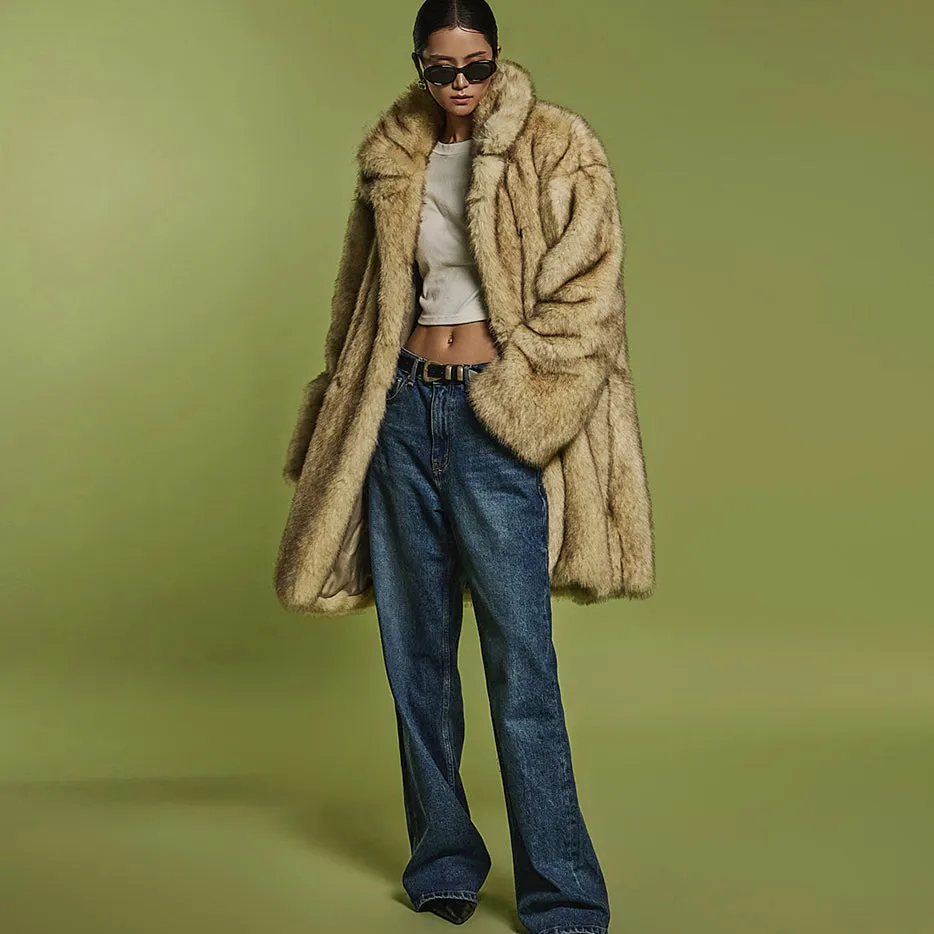 J2491 Fake fur coat