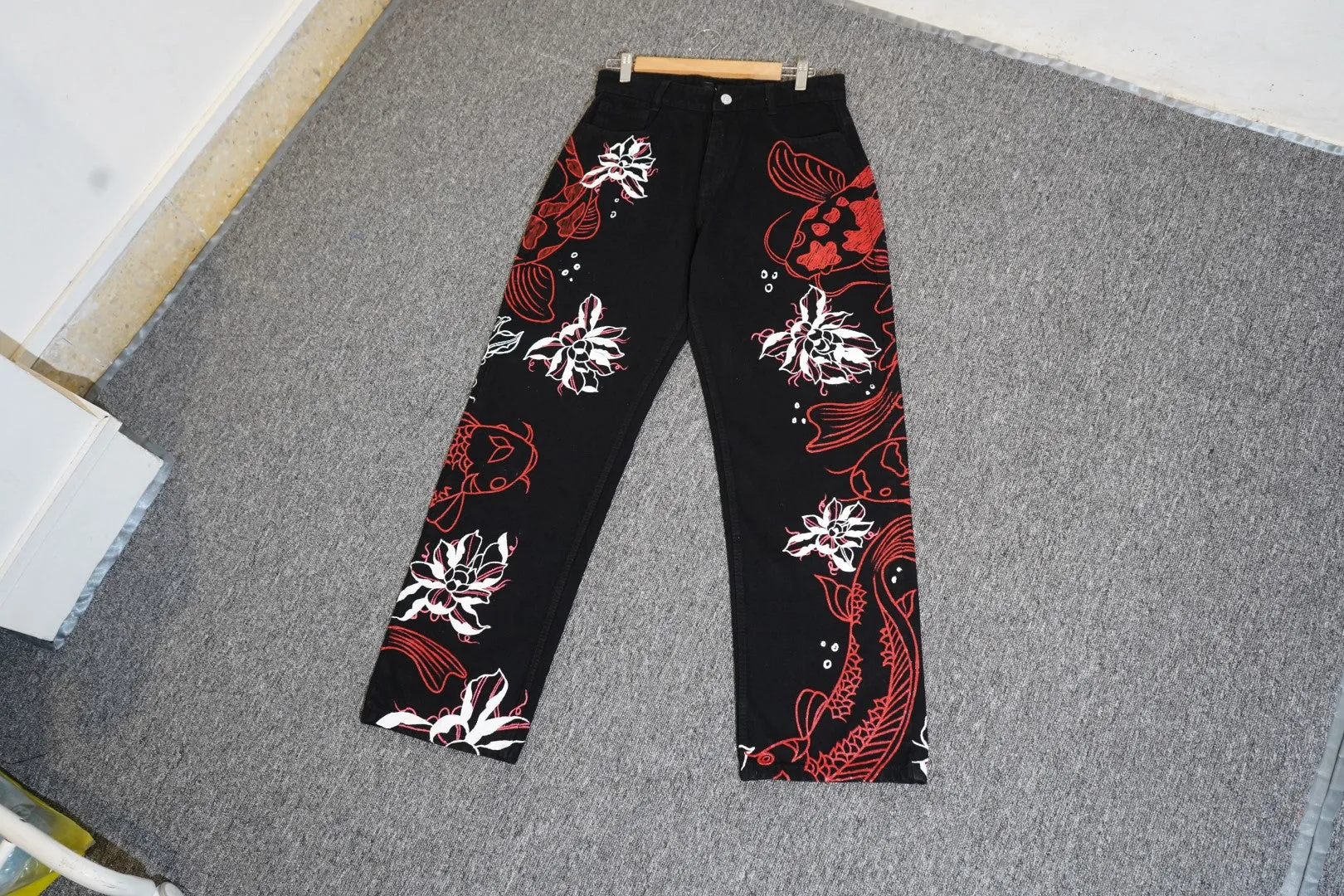 ‘JAPANESE KOI FISH' VALKYRE JEANS