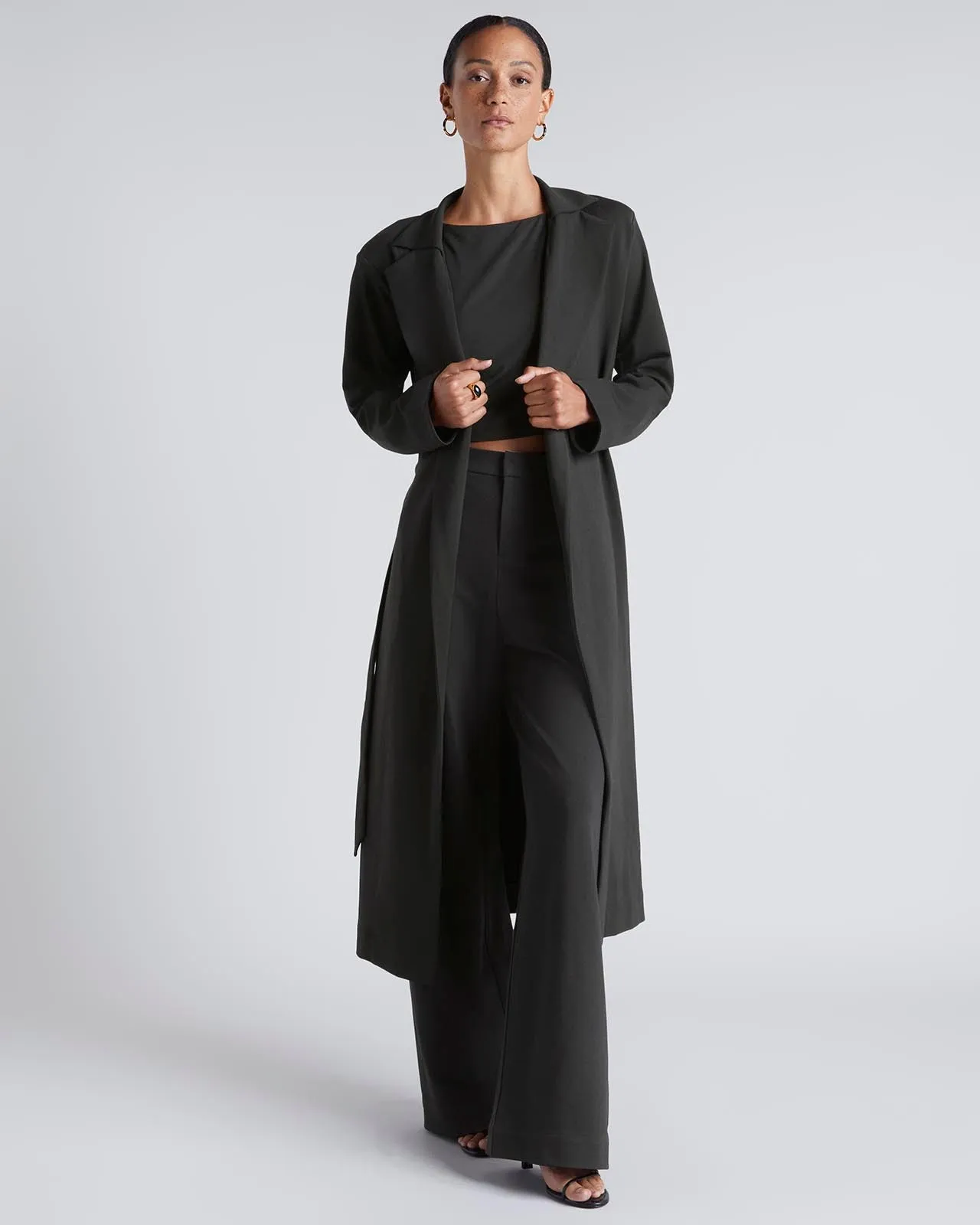 Kate Young x Splendid Wool Blend Wrap Coat