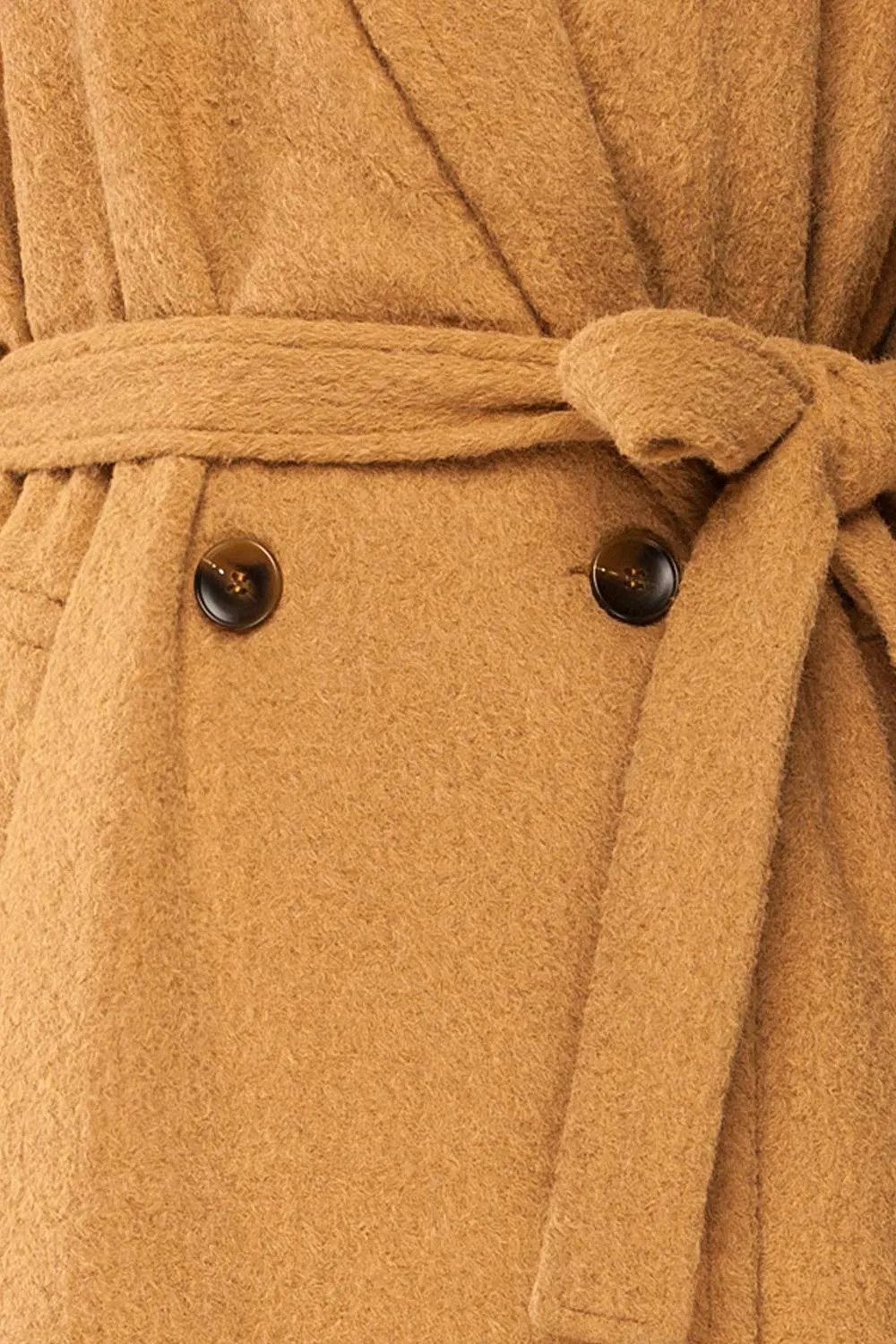 Kilmersdon | Long Caramel Felt Coat