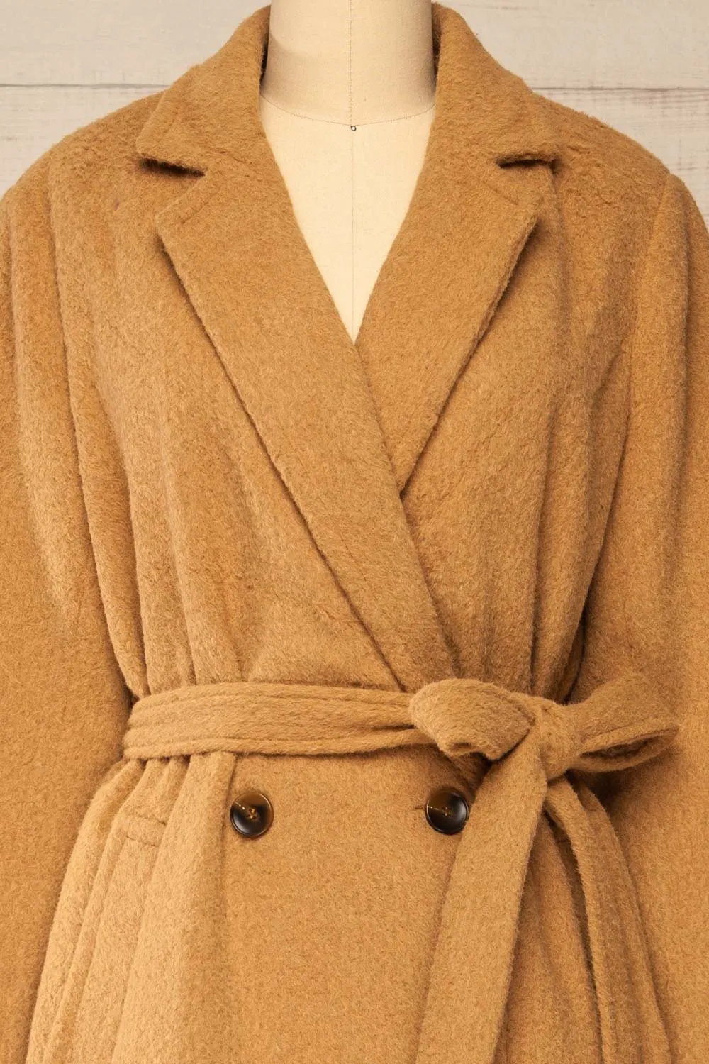 Kilmersdon | Long Caramel Felt Coat