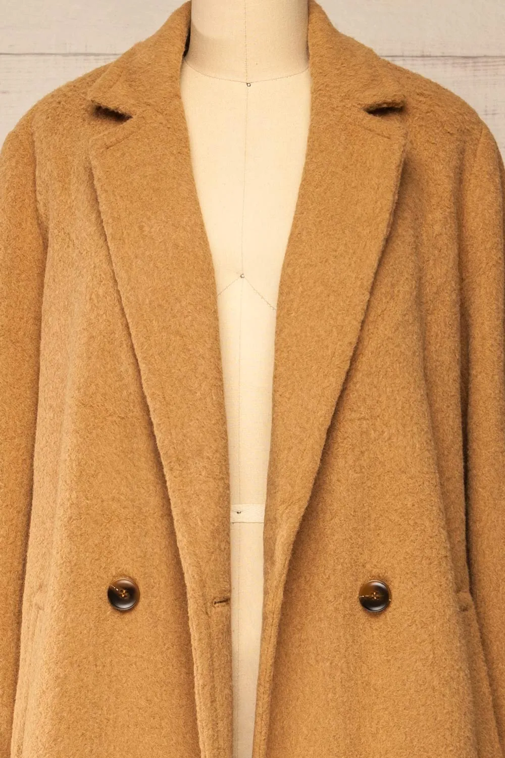 Kilmersdon | Long Caramel Felt Coat