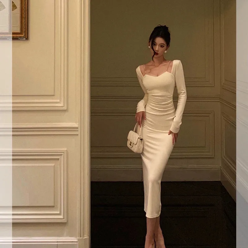 long-sleeved dress for women new design party dress    S5529