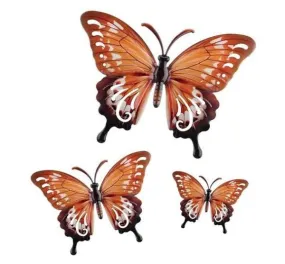 Luster Butterfly Wall Decor Set/3 - Brown