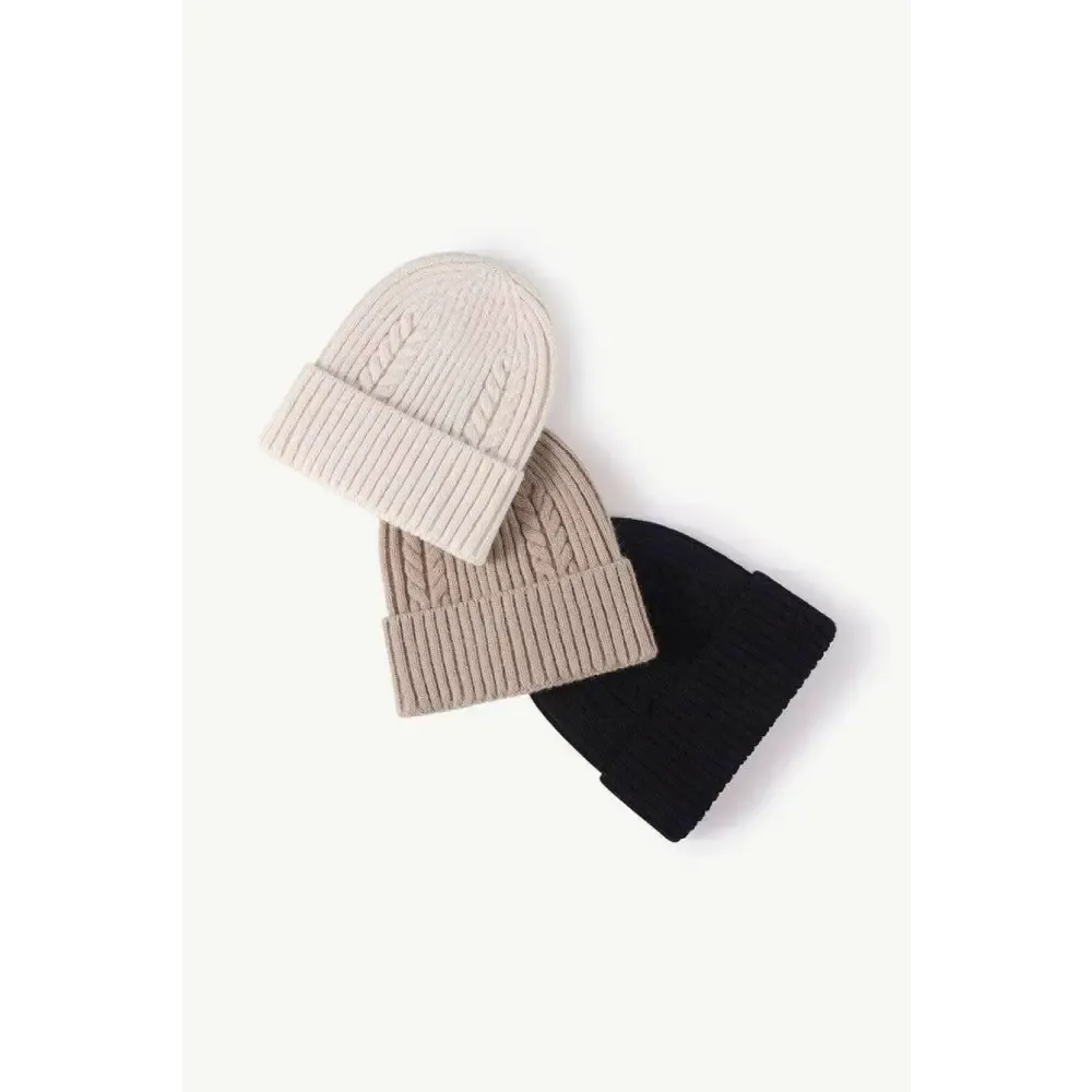 Luxury Cable-Knit Cuff Beanie for Timeless Winter Chic