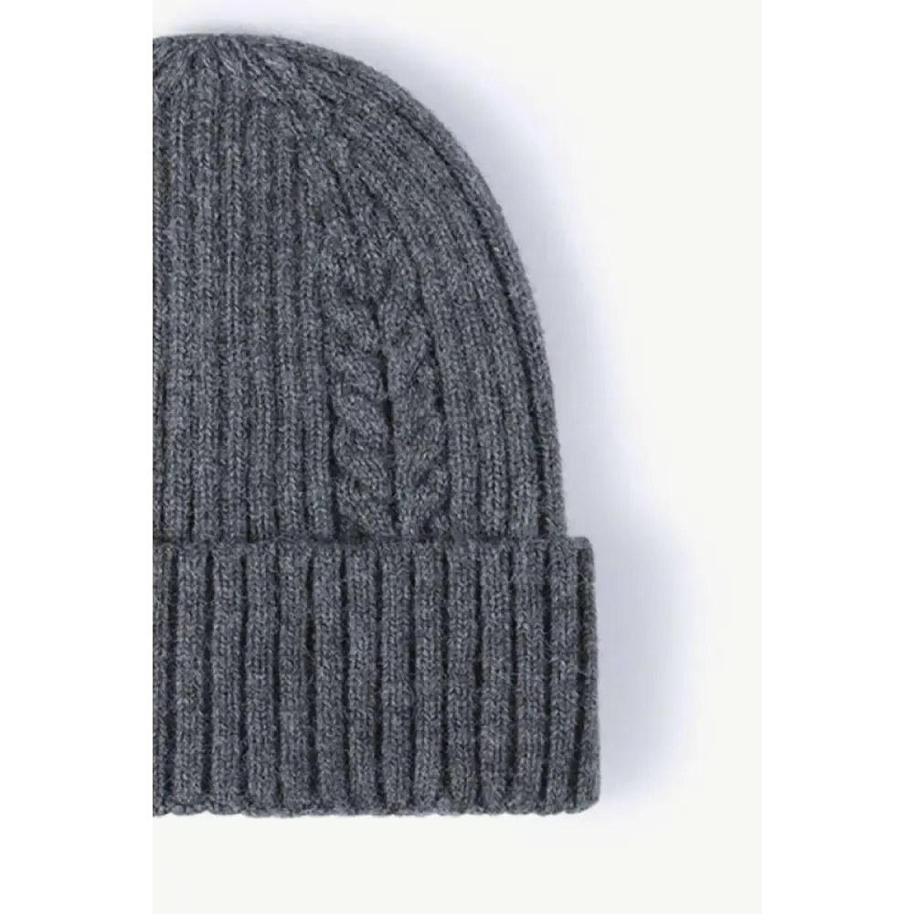 Luxury Cable-Knit Cuff Beanie for Timeless Winter Chic