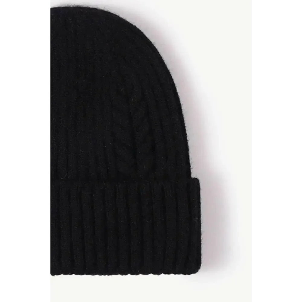 Luxury Cable-Knit Cuff Beanie for Timeless Winter Chic