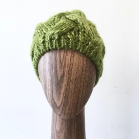 MARIA PAOLA CALUGI for ANTHROPOLOGIE green cable knit beanie