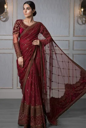 MARIA.B MBROIDERED Wedding Edition 2017 – Maroon (BD-1209)