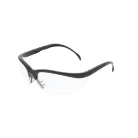 MCR Safety Klondike KD1 Black Safety Glasses with Clear Lens