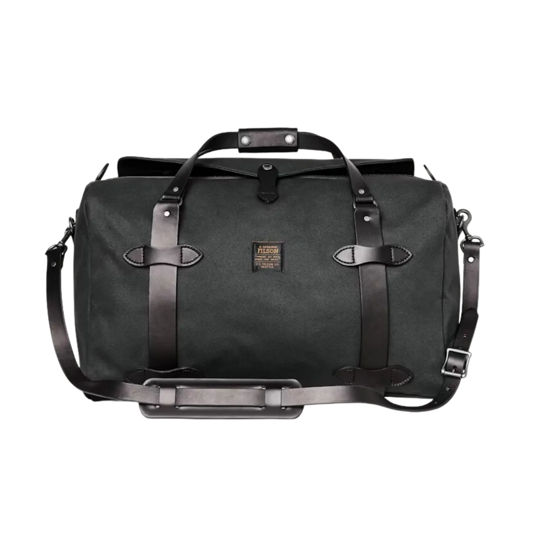 Medium Duffle in Rugged Twill - Faded Black