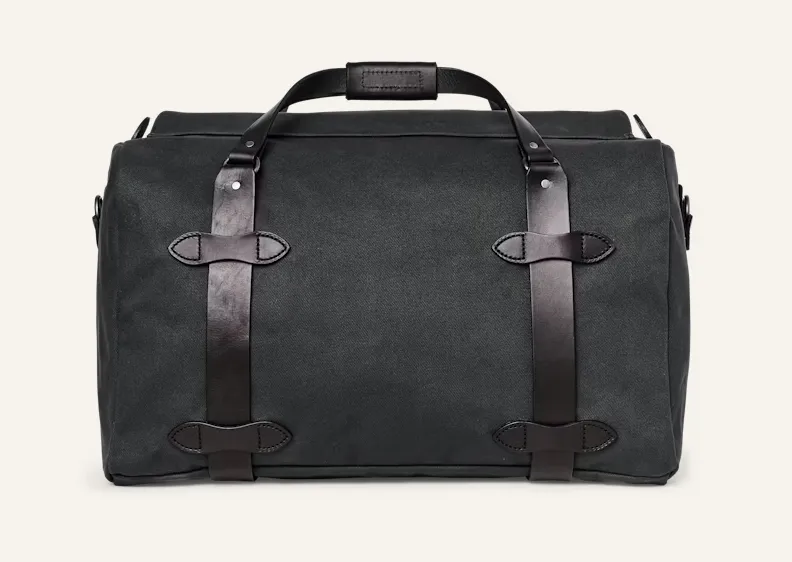 Medium Duffle in Rugged Twill - Faded Black