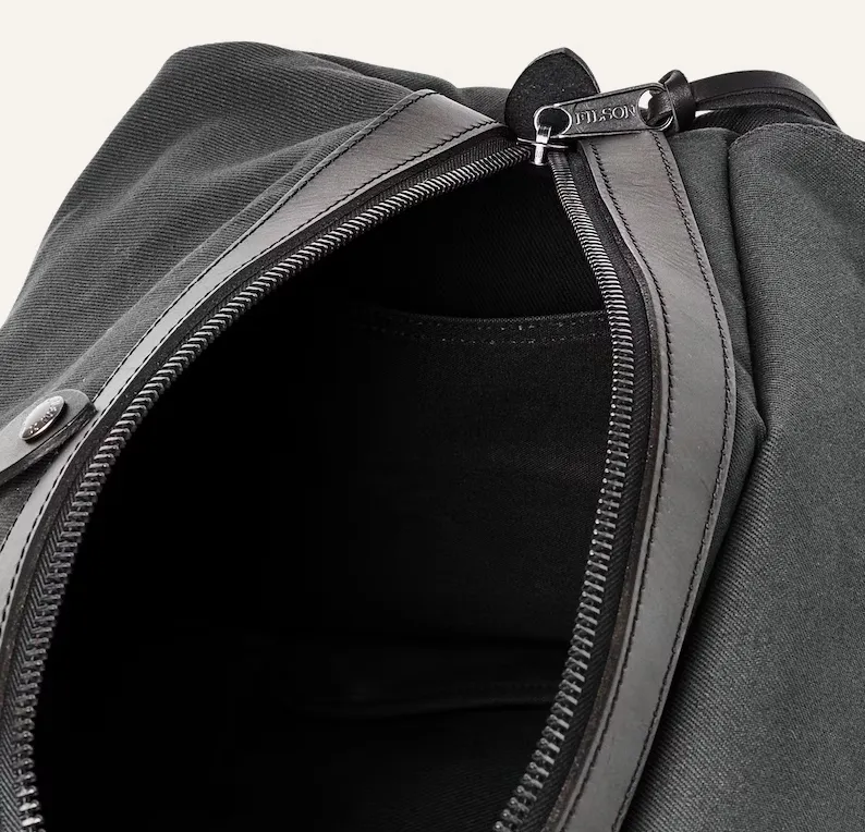 Medium Duffle in Rugged Twill - Faded Black