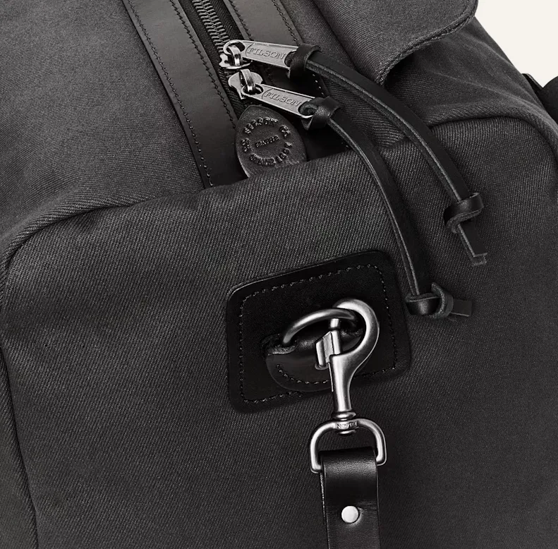 Medium Duffle in Rugged Twill - Faded Black