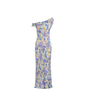 MELON MAXI DRESS BLUEBERRY FLORAL