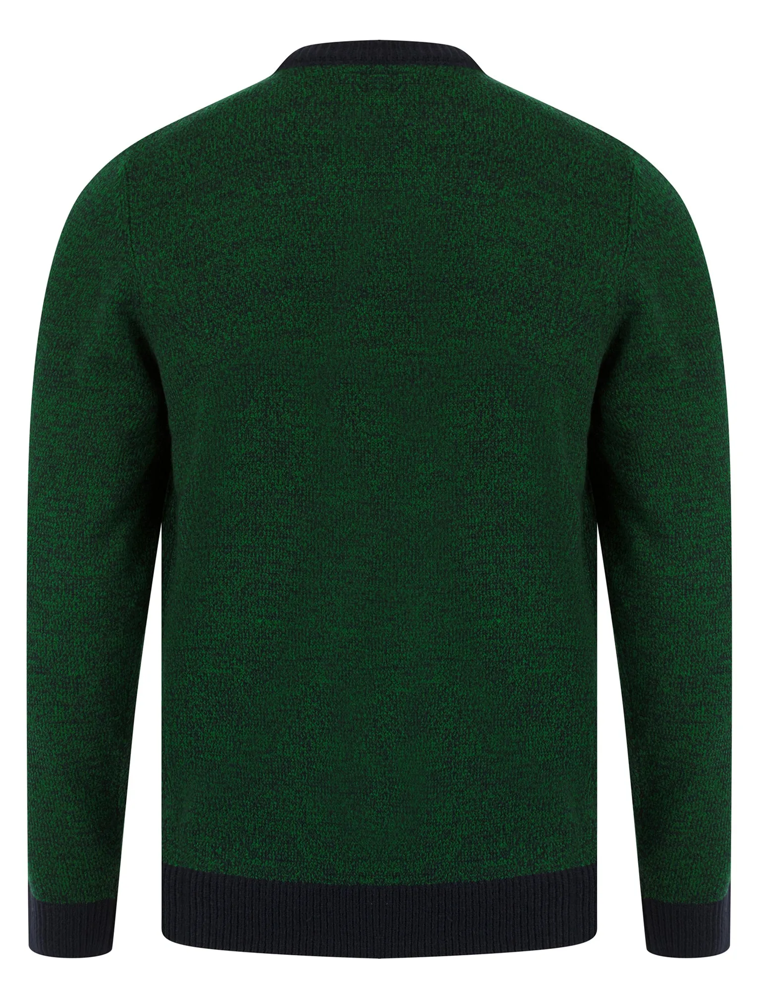 Men's Christmas Mountain Motif Novelty Christmas Jumper in Christmas Green / Ink Twist - Merry Christmas