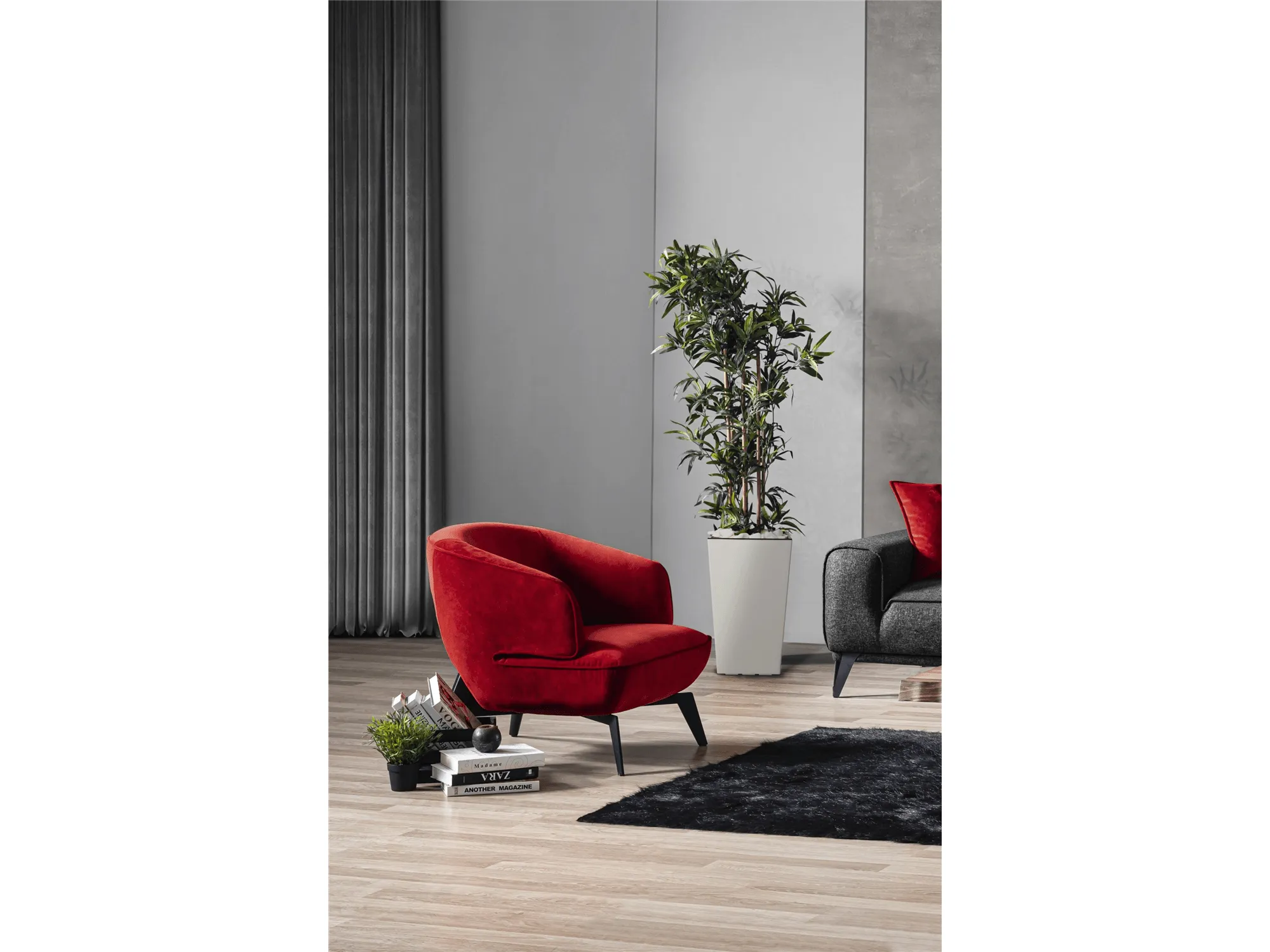 Mersin Accent Chair Red