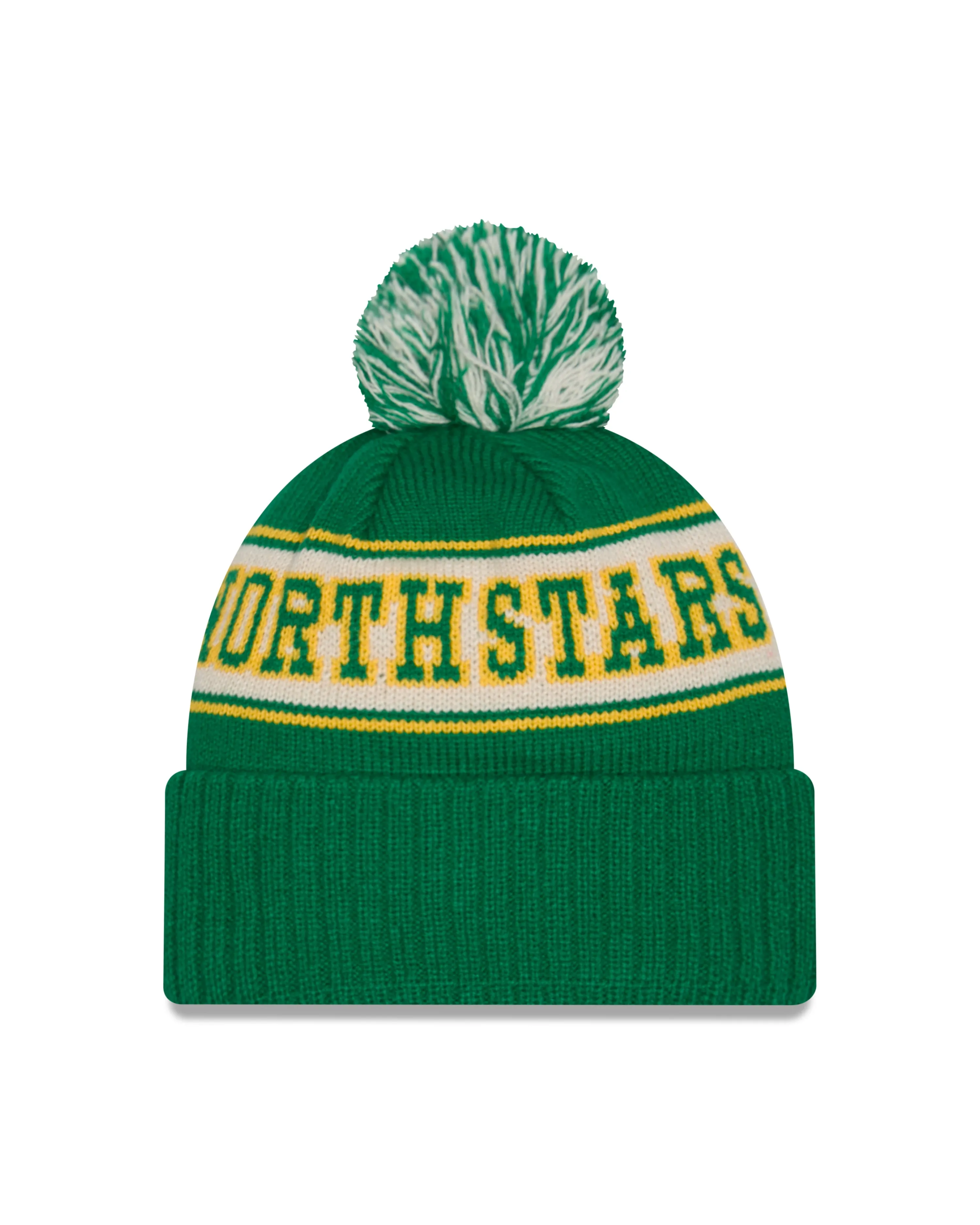 Minnesota North Stars NHL New Era Men's Green Retro Knit Pom Hat