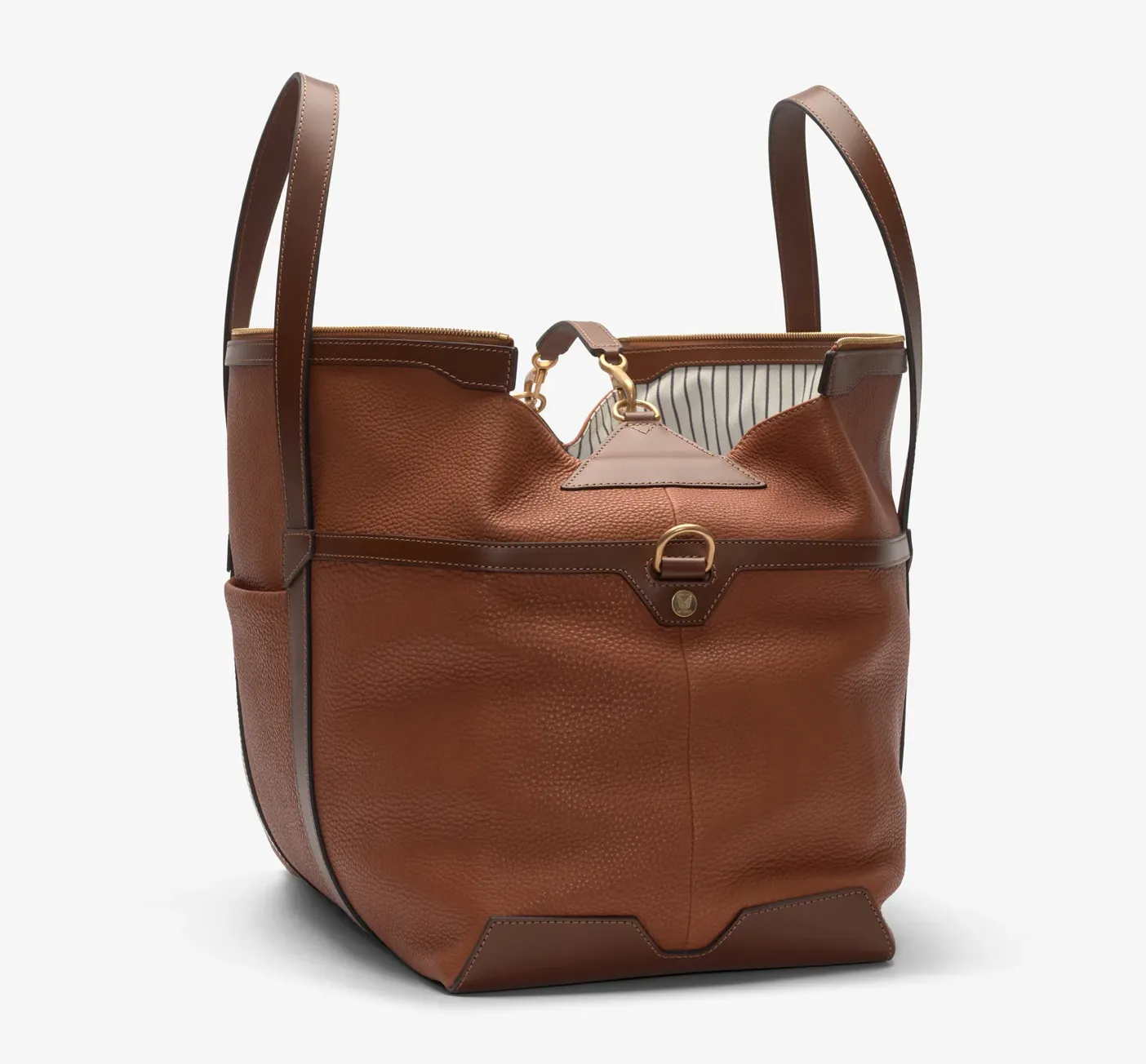 Mismo Tour Leather Duffle in Tabac/Cuoio