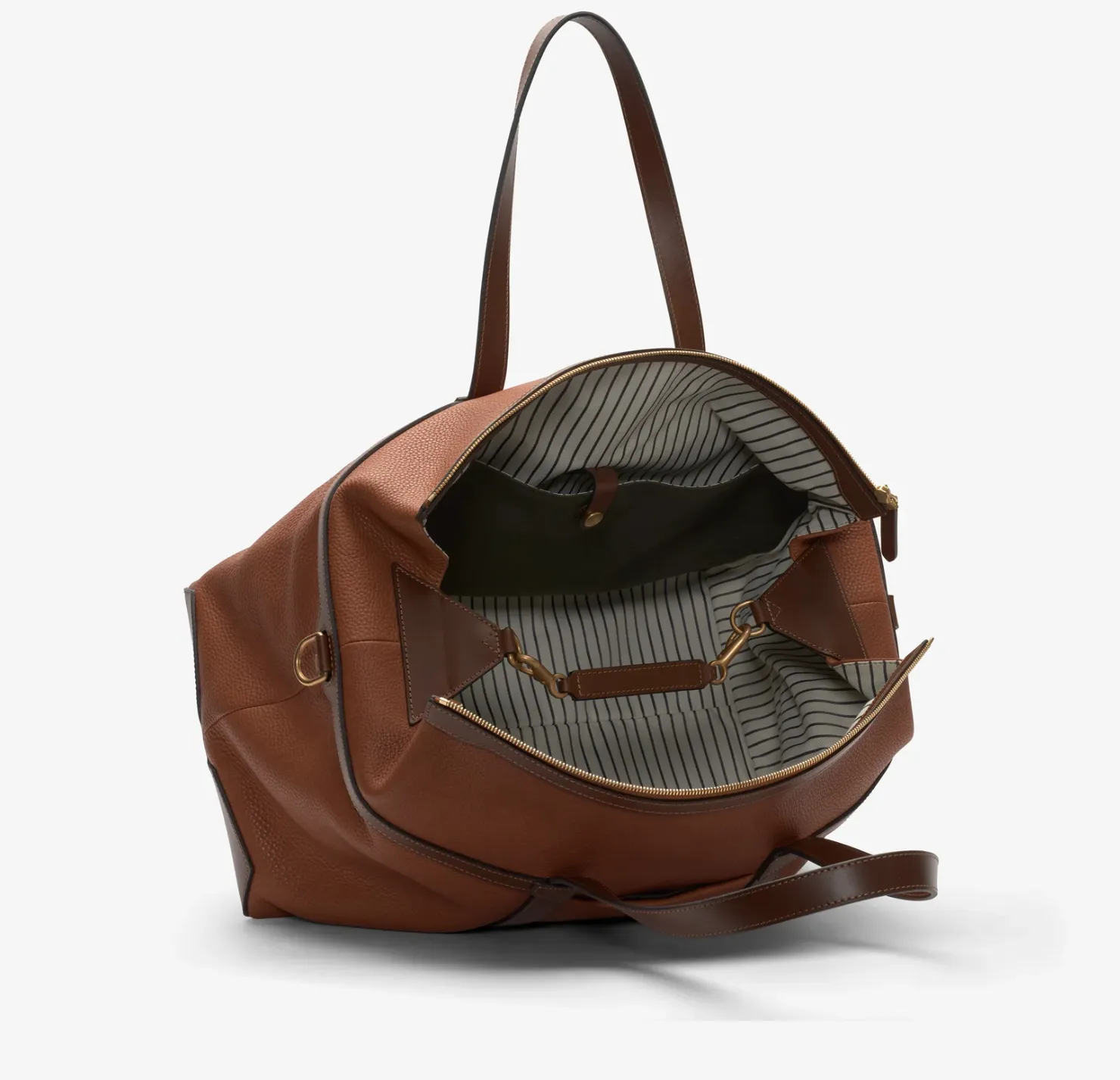 Mismo Tour Leather Duffle in Tabac/Cuoio