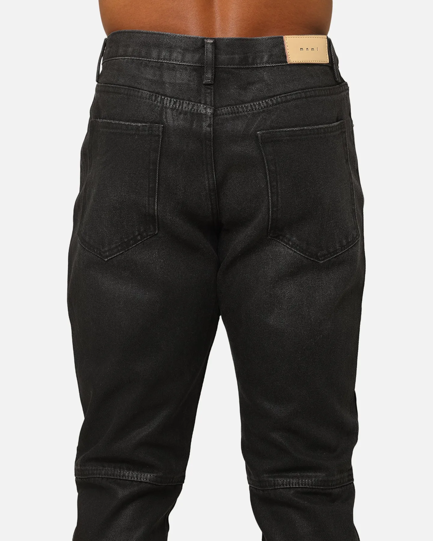 MNML B729 Waxed Denim Jeans Black