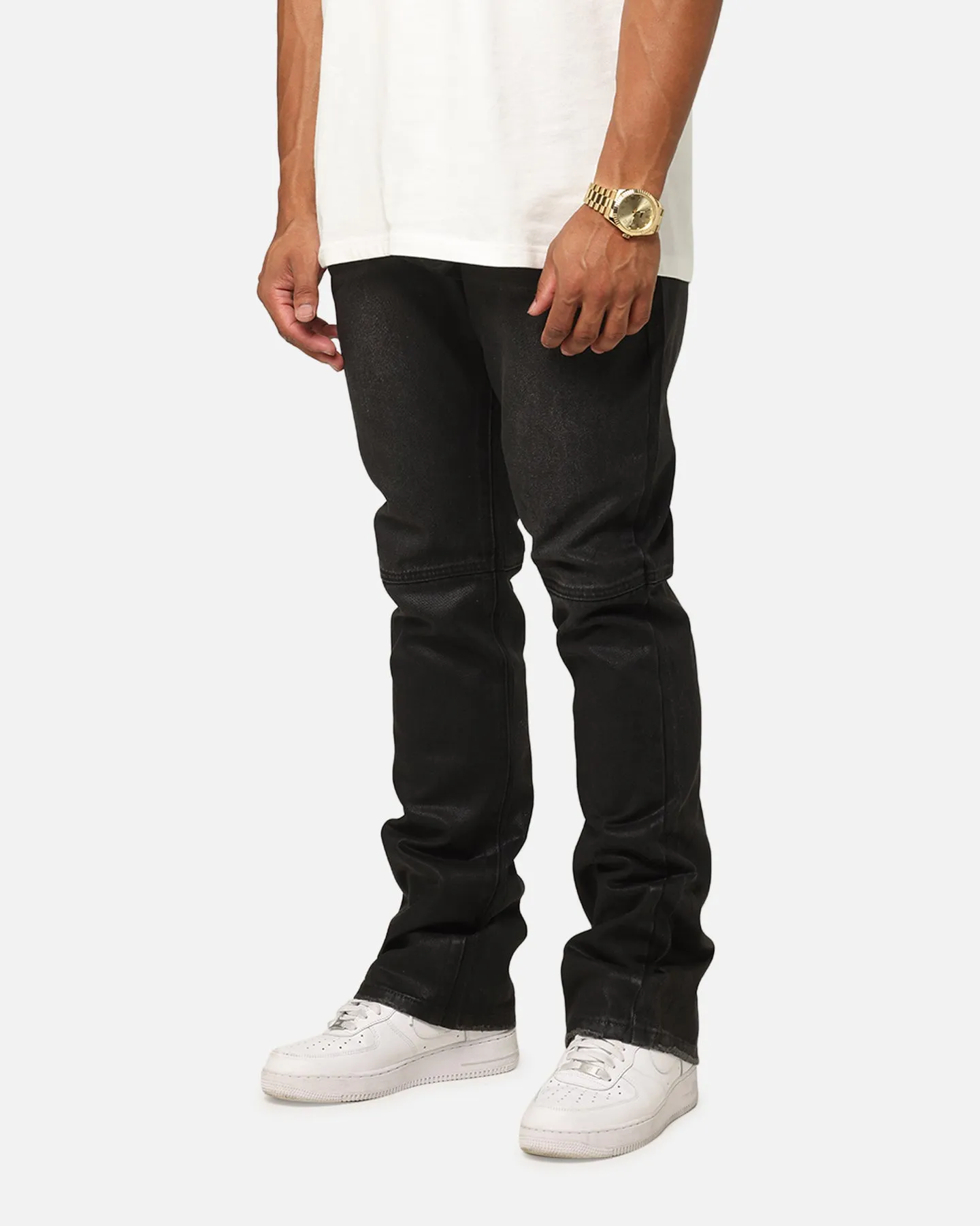 MNML B729 Waxed Denim Jeans Black