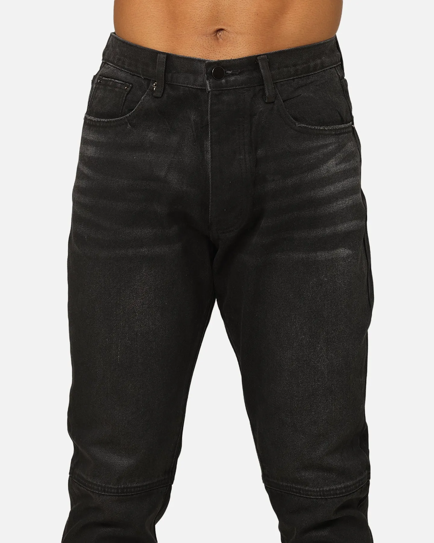 MNML B729 Waxed Denim Jeans Black