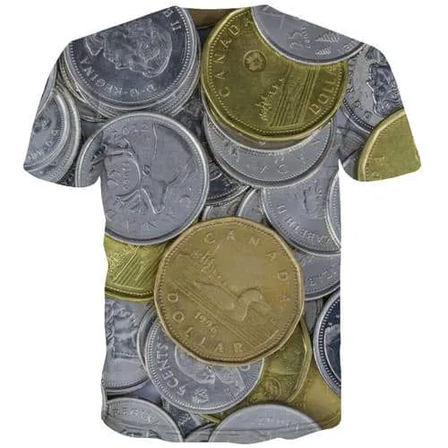 Money T shirts Men Canadian Dollar Tshirt Anime Canada T-shirts Graphic Metal Tshirts Casual Gothic Tshirts Cool Short Sleeve