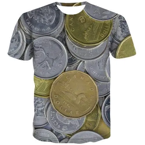 Money T shirts Men Canadian Dollar Tshirt Anime Canada T-shirts Graphic Metal Tshirts Casual Gothic Tshirts Cool Short Sleeve