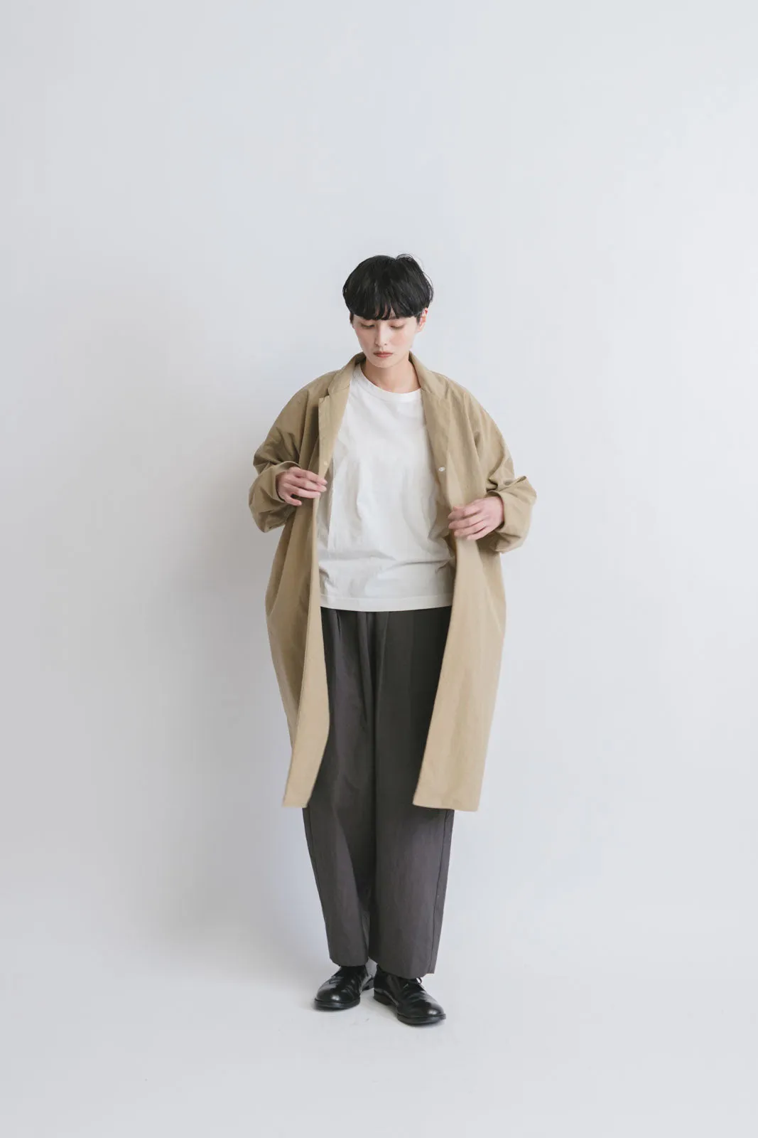 MUYA Nylon Livery Coat tailored collar