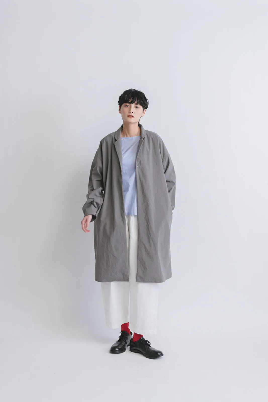 MUYA Nylon Livery Coat tailored collar