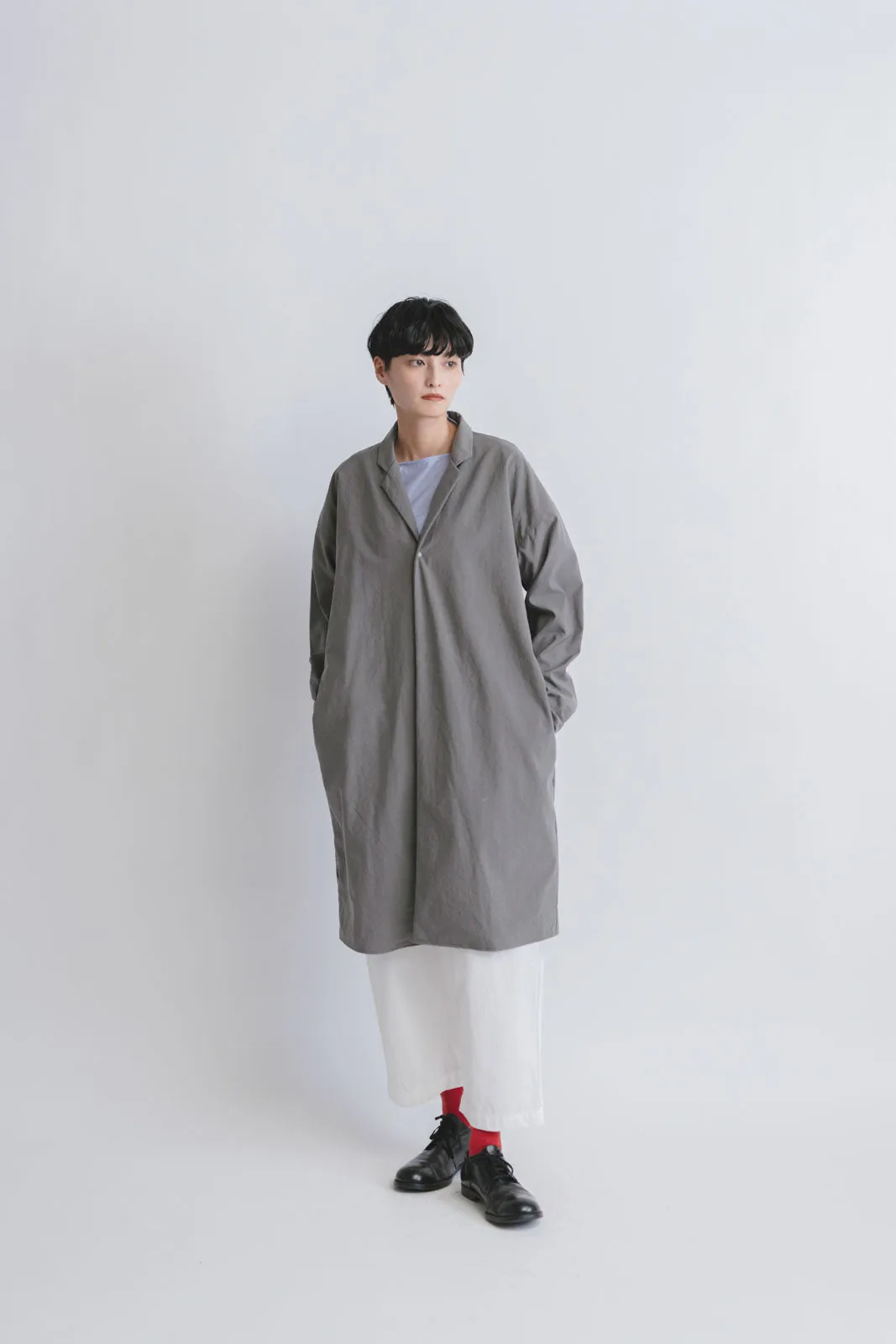 MUYA Nylon Livery Coat tailored collar