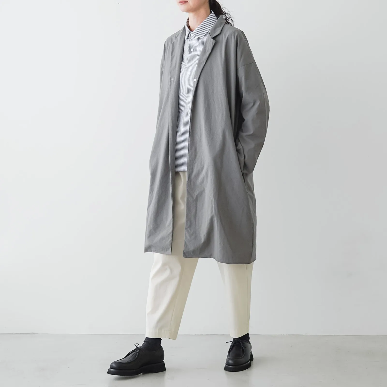 MUYA Nylon Livery Coat tailored collar