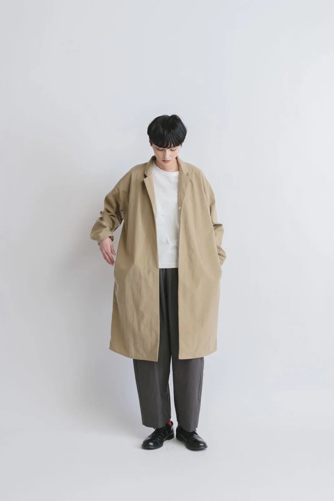 MUYA Nylon Livery Coat tailored collar