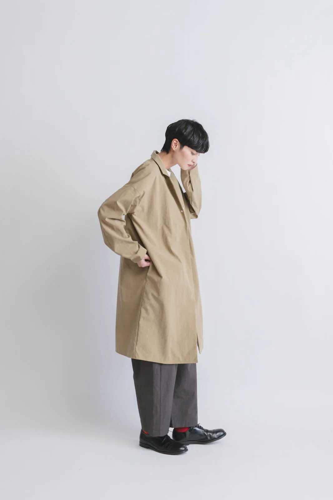 MUYA Nylon Livery Coat tailored collar