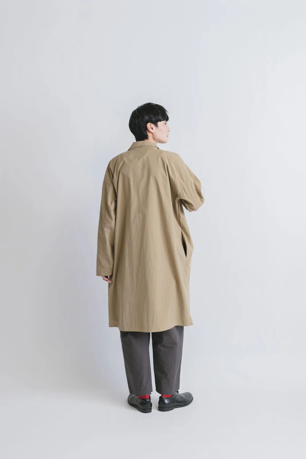 MUYA Nylon Livery Coat tailored collar