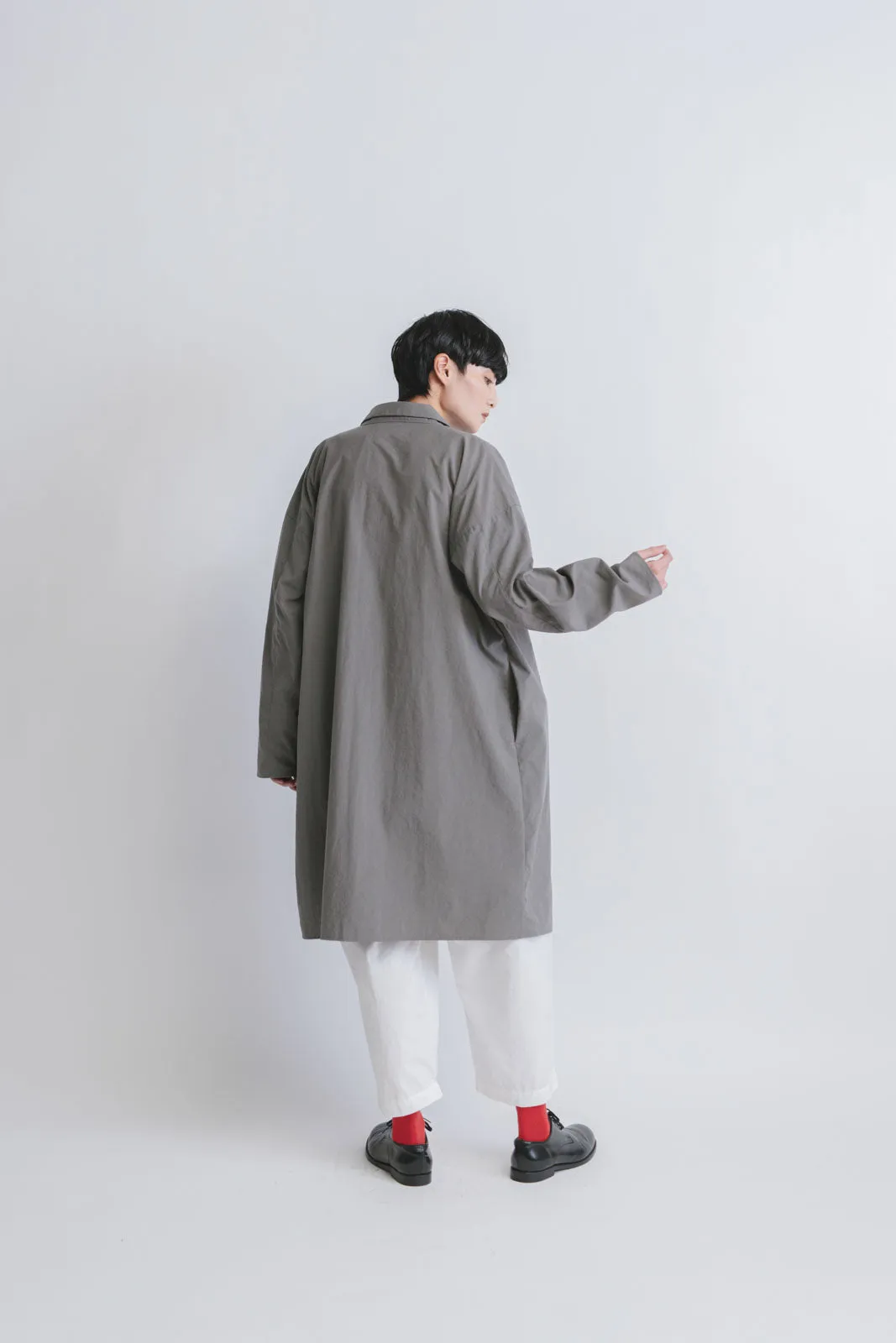 MUYA Nylon Livery Coat tailored collar