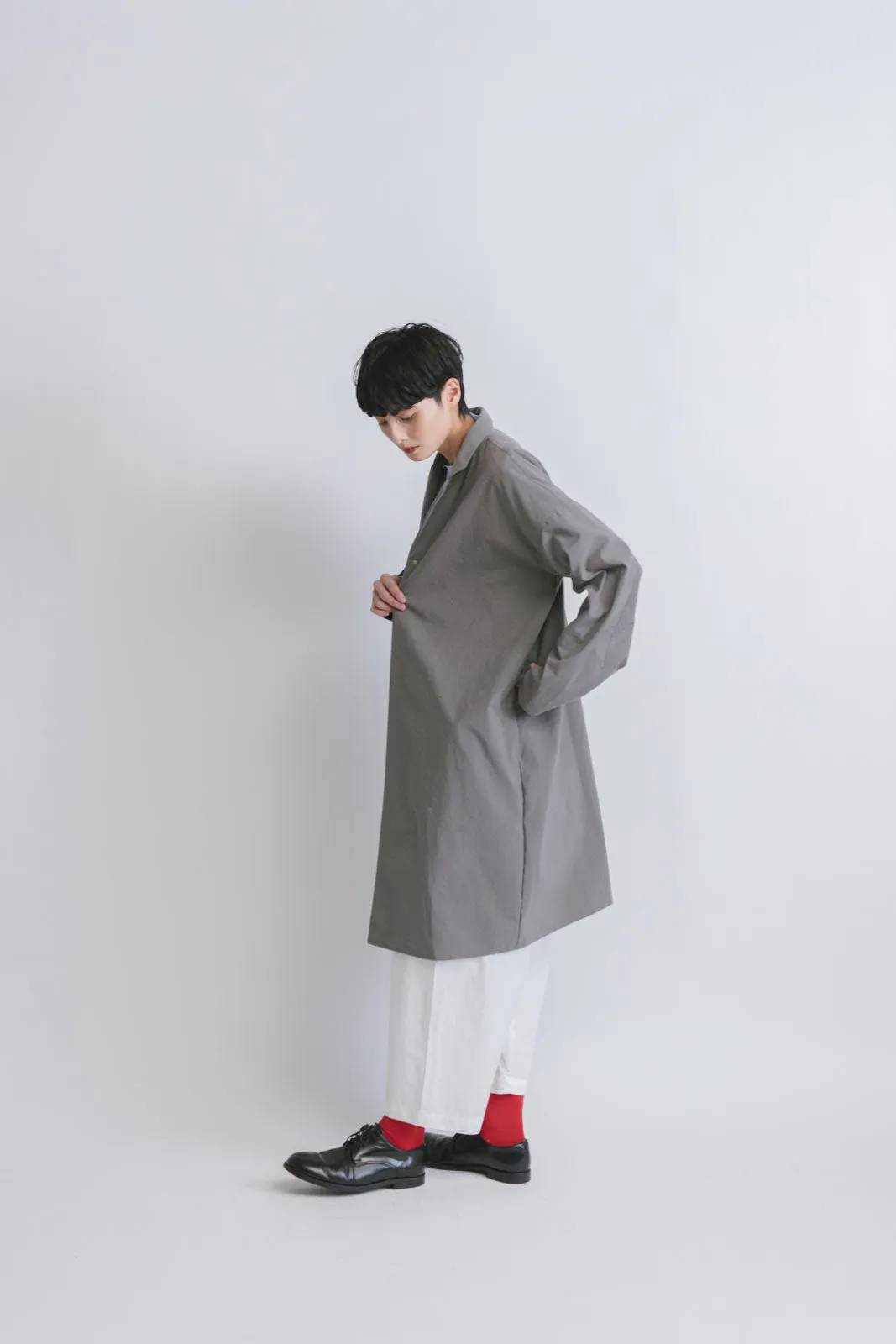 MUYA Nylon Livery Coat tailored collar