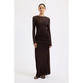 Nude Lucy  Evelyn Knit Maxi Dress - Espresso