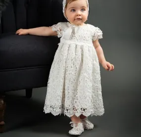 Off-White Lace Gown (3M-24M)