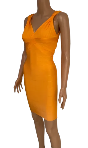 Orange Bandage Y2K Dress