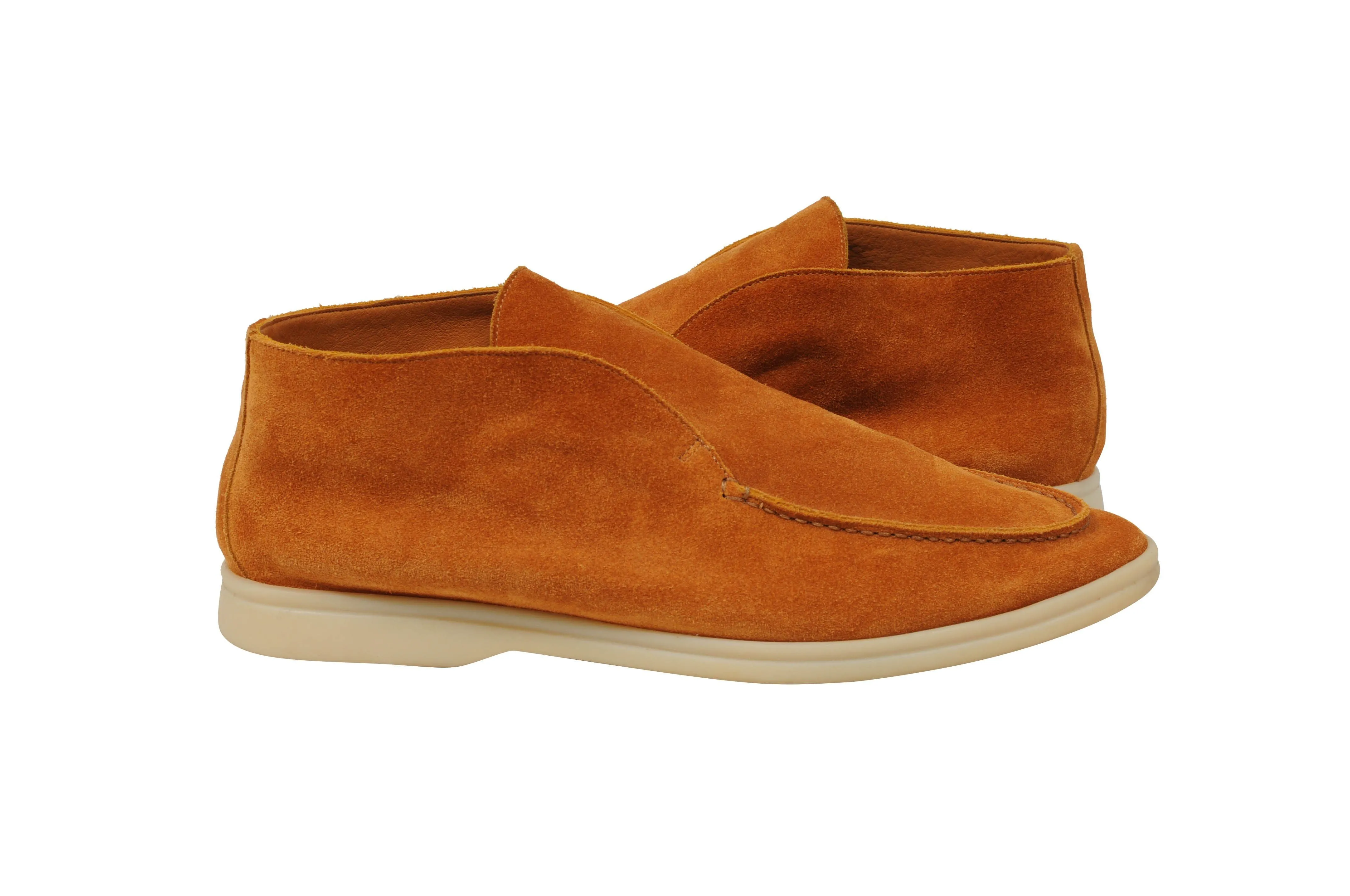 Orange Suede Uomo Open Walk