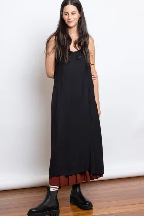 Organic Silk Slip Dress - Black