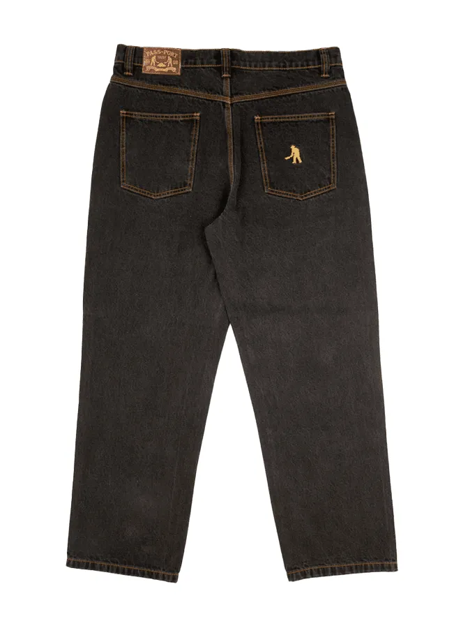 Pants Pass~Port Workers club denim - Washed black