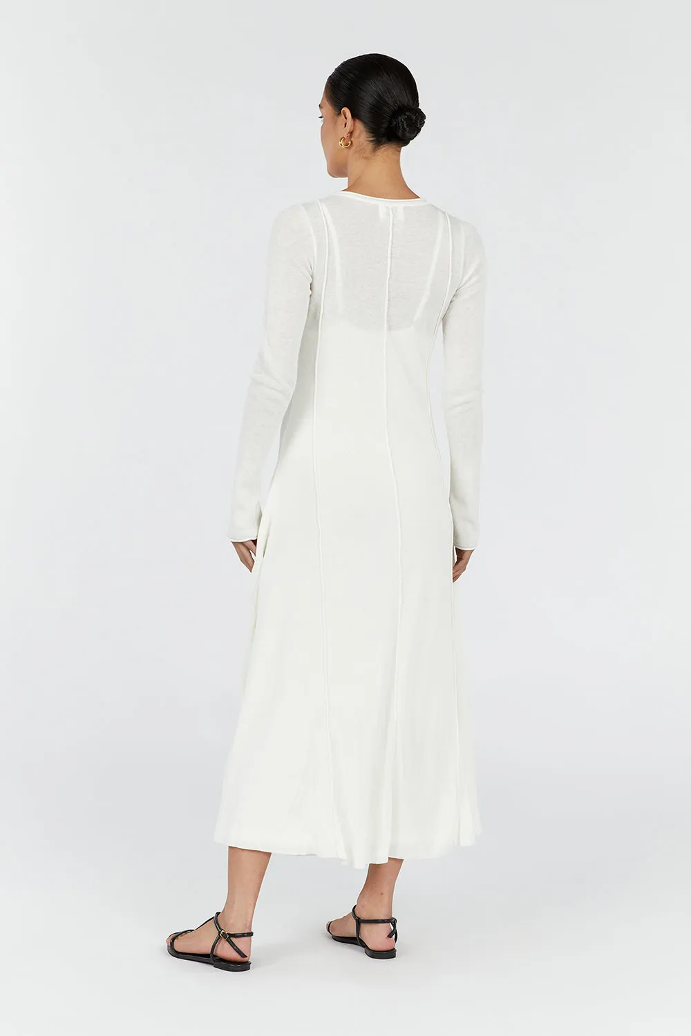 PARKER OFF WHITE LONG SLEEVE DRESS