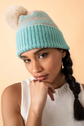 Powder Thora Bobble Hat - Aqua